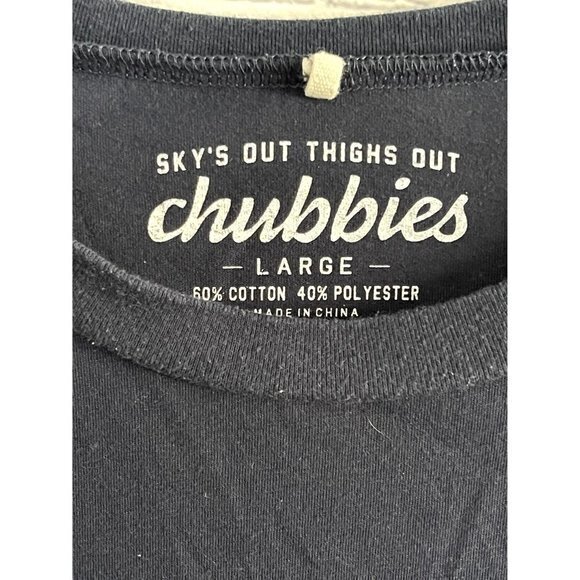 CHUBBIES SKYS OUT THIGHS OUT MENS TROPICAL THEMED SHIRT SZ (L) EUC - Picture 2 of 4